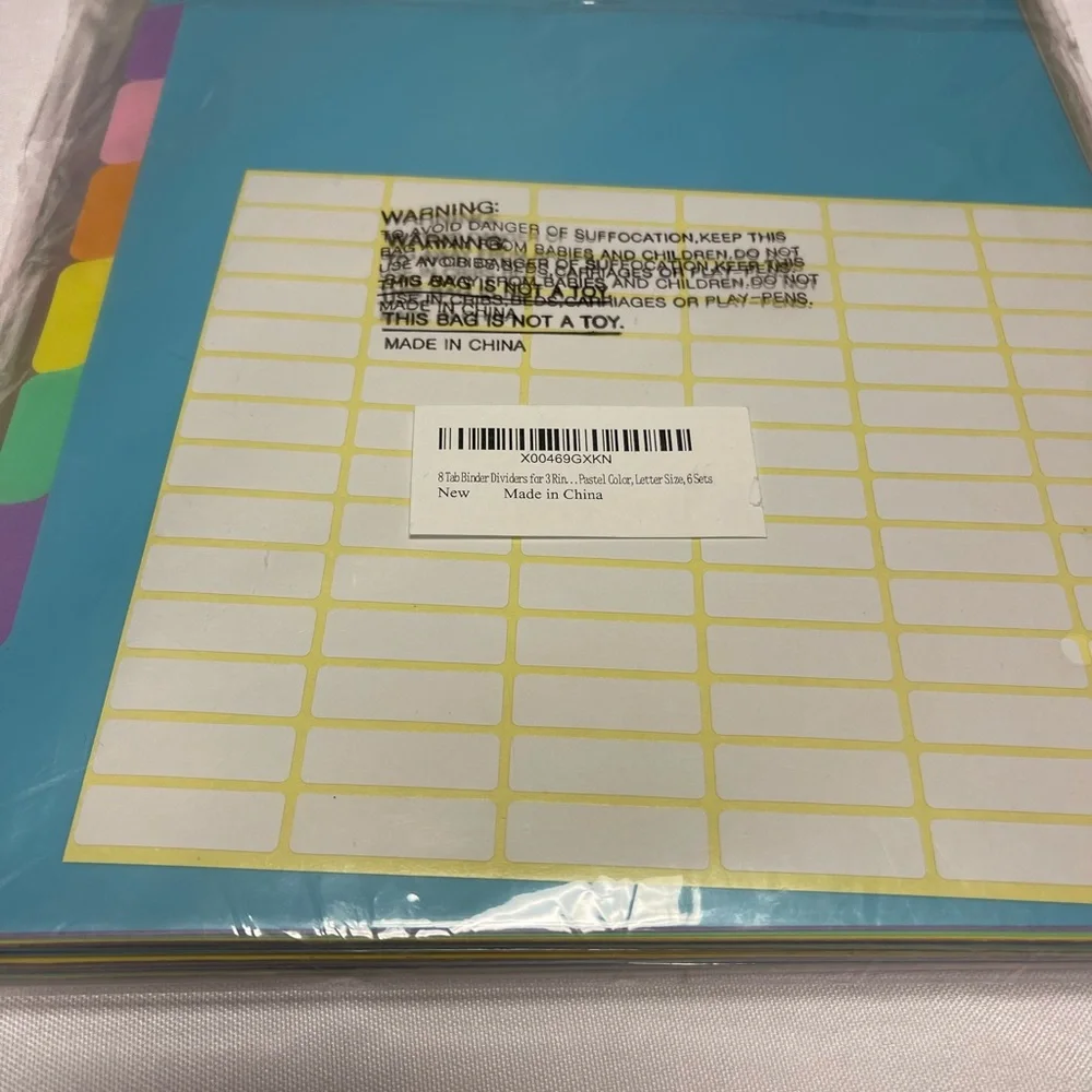 XHSHENG Plastic Dividers with 8 Tabs -84 Dividers and Labels
